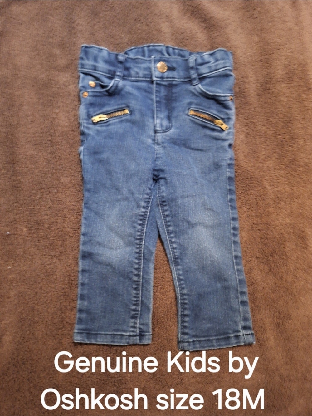 Genuine Kids by OshKosh Toddler Girls Blue Denim Jeans - 18M